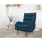 Poltrona Estofada Diandra Cia Do Estofado - Azul Marinho