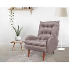 Poltrona Estofada Diandra Cia Do Estofado - Cappuccino