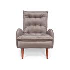 Poltrona Estofada Diandra Cia Do Estofado - Cappuccino