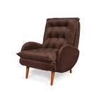 Poltrona Estofada Diandra Cia Do Estofado - Marrom