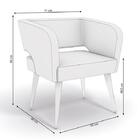 Poltrona Estofada Kappesberg Antara Pol002 Veludo Geométrico