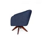 Poltrona Estofada Lívia Cia Do Estofado - Azul Marinho