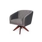 Poltrona Estofada Lívia Cia Do Estofado - Cinza