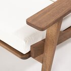 Poltrona Estofada Lotus 2 Lugares 185cm Madeira Eucalipto