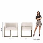 Poltrona Estofada Oregon Dourado/bouclé Off White - M. Arapon