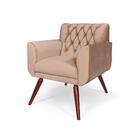 Poltrona Estofada Raquel Cia Do Estofado - Nude