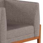 Poltrona Ettore Linho Cinza E Amêndoa