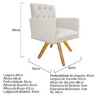 Poltrona Fernanda Base Giratória De Madeira Suede Bege - Amar