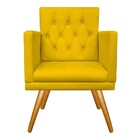 Poltrona Fernanda Pés Palito Mel Corano Amarelo - Amarena Móv