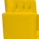 Poltrona Fernanda Pés Palito Mel Corano Amarelo - Amarena Móv