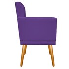 Poltrona Fernanda Pés Palito Mel Corano Roxo - Amarena Móveis