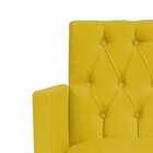 Poltrona Fernanda Pés Palito Mel Suede Amarelo - Amarena Móve