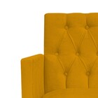 Poltrona Fernanda Pés Palito Tabaco Suede Mostarda - Amarena