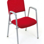 Poltrona Fixa Empilhável  Linha Tela Mesh Hotel Auditório Ver