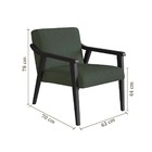 Poltrona Flavia Algodão Verde E Preta