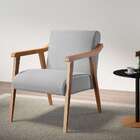 Poltrona Flávia Cinza E Natural