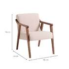 Poltrona Flávia I Bege E Nogueira