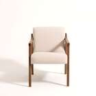 Poltrona Flávia I Bege E Nogueira