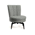 Poltrona Flor Giratória Safira - Tecido Linho Safira Cinza