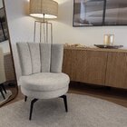 Poltrona Flor Giratória - Tecido Boucle Cinza