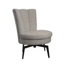 Poltrona Flor Giratória - Tecido Boucle Cinza