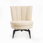 Poltrona Flor Giratória - Tecido Linho Safira Natural