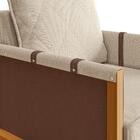 Poltrona Florida Linho Kero Konforto Bege Com Marrom