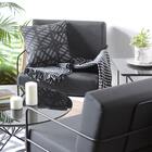 Poltrona Fly Preta Base Metal Tecido Impermeável