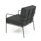 Poltrona Fly Preta Base Metal Tecido Impermeável