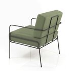 Poltrona Fly Verde Impermeável Base Metal Preta