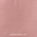 Poltrona Fontana Veludo Rose Base Em Metal Preto E Madeira