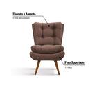 Poltrona Formosa Com Tecido Poliéster - Marrom