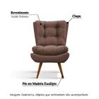 Poltrona Formosa Com Tecido Poliéster - Marrom