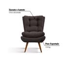 Poltrona Formosa Com Tecido Poliéster - Preto