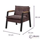 Poltrona Fortaleza Para Decoração Da Sala - Marrom