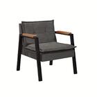 Poltrona Fortaleza Veludo Cinza Base Em Metal Preto