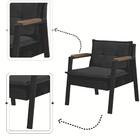 Poltrona Fortaleza Veludo Preto Base Em Metal Preto