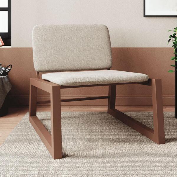 Poltrona Frame Estofada 66 Cm - Corten/crú