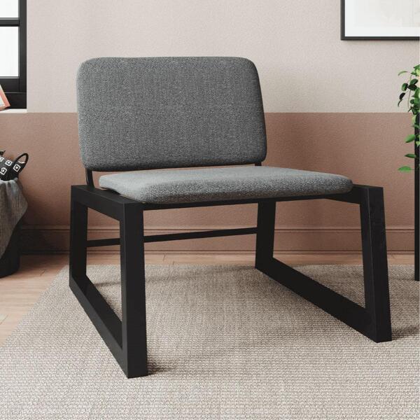 Poltrona Frame Estofada 66 Cm - Preto/cinza