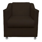 Poltrona Gabi Para Sala E Quarto Corino - Jylcrom - Marrom