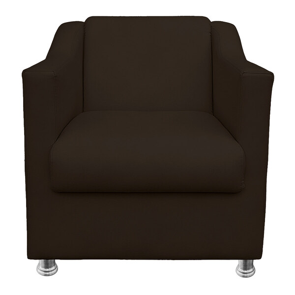 Poltrona Gabi Para Sala E Quarto Corino - Jylcrom - Marrom