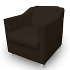 Poltrona Gabi Para Sala E Quarto Corino - Jylcrom - Marrom