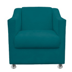 Poltrona Gabi Para Sala E Quarto Suede Azul Turquesa - Jylcrom