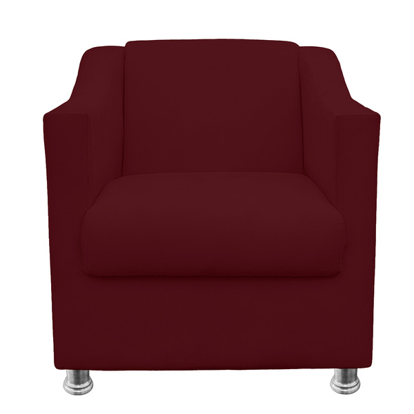 Poltrona Gabi Para Sala E Quarto Suede Bordo - Jylcrom