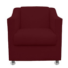 Poltrona Gabi Para Sala E Quarto Suede - Jylcrom - Bordo