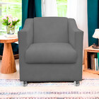 Poltrona Gabi Para Sala E Quarto Suede - Jylcrom - Cinza