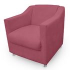 Poltrona Gabi Para Sala E Quarto Suede - Jylcrom - Rose