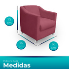 Poltrona Gabi Para Sala E Quarto Suede - Jylcrom - Rose