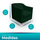 Poltrona Gabi Para Sala E Quarto Suede - Jylcrom - Verde