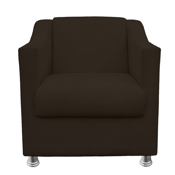 Poltrona Gabi Para Sala E Quarto Suede Marrom - Jylcrom